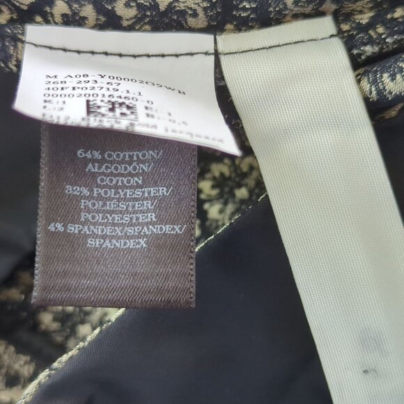 Ann Taylor Womens Metallic Brocade Patterned Slim Ankle Pants Size 8 - Picture 8 of 15